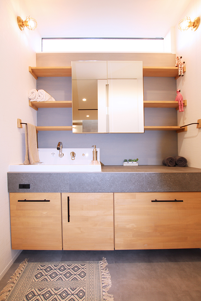 亀工房オリジナル造作洗面化粧台｜Y様邸 画像